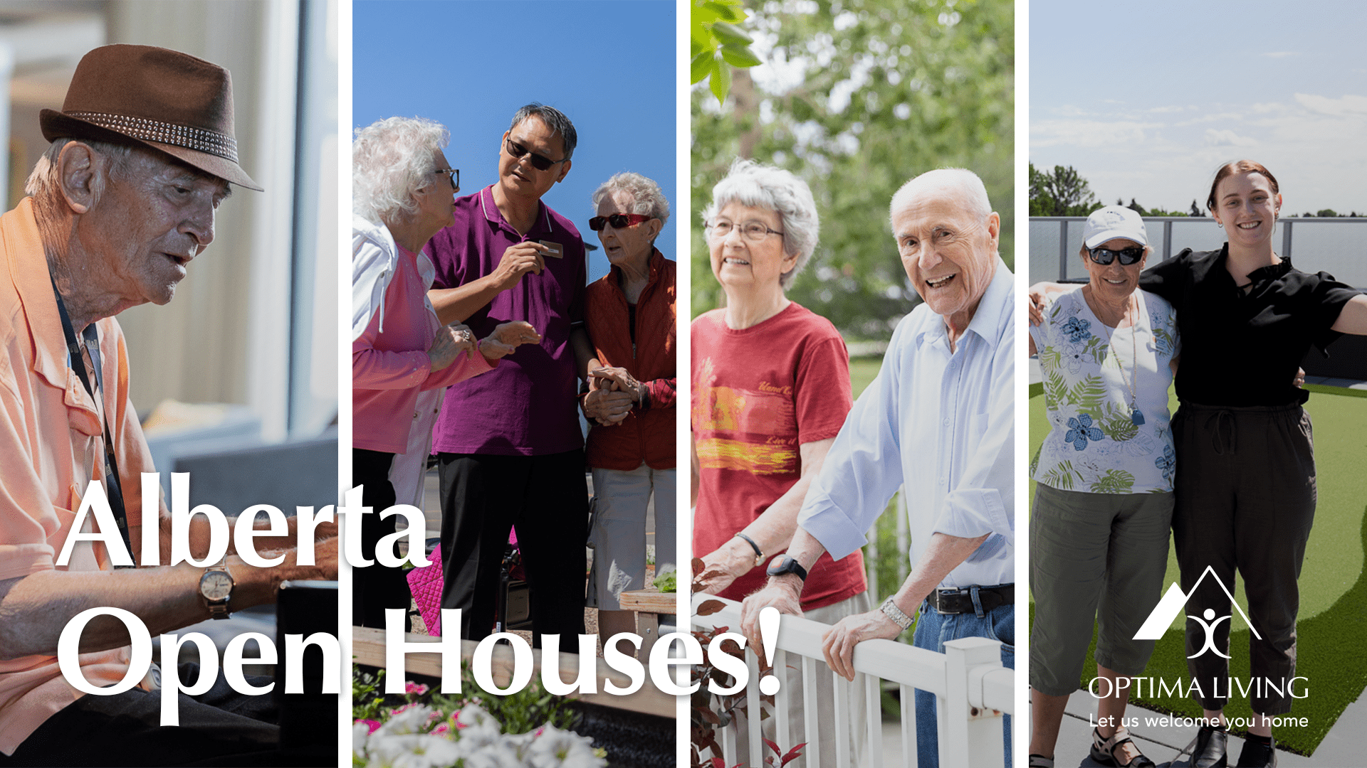 Images of seniors being active outdoors