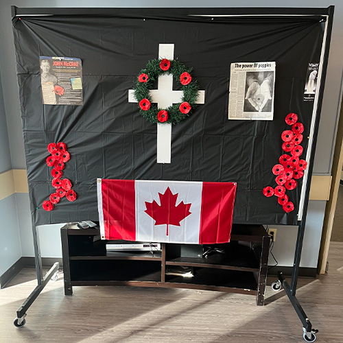 This beautiful display was made by our practicum student and two residents.
