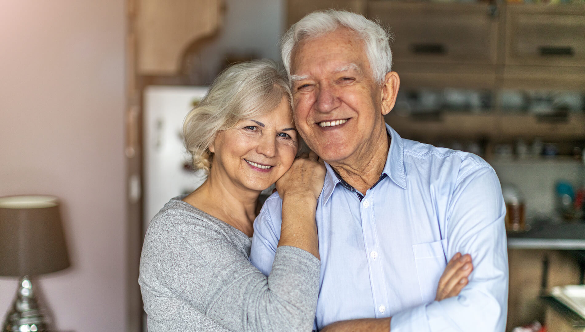 A happy elderly couple enjoying independent living for seniors
