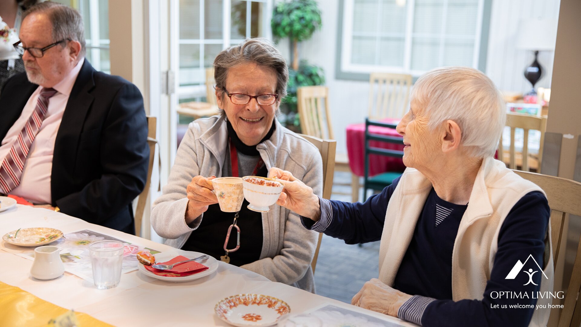 Senior citizens having their breakfast