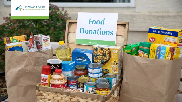 Optima Living contributes a record 30,000 pounds to local Food Banks across Alberta and BC