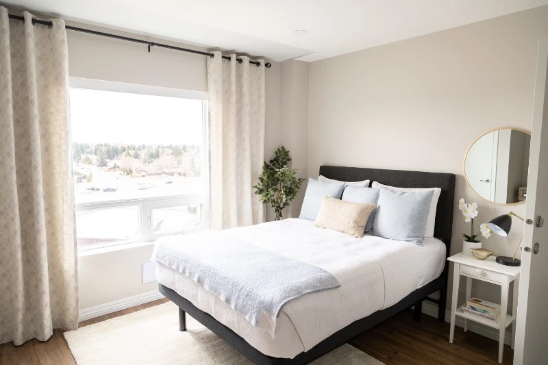 A luxurious one bedroom suite with beautiful window view
