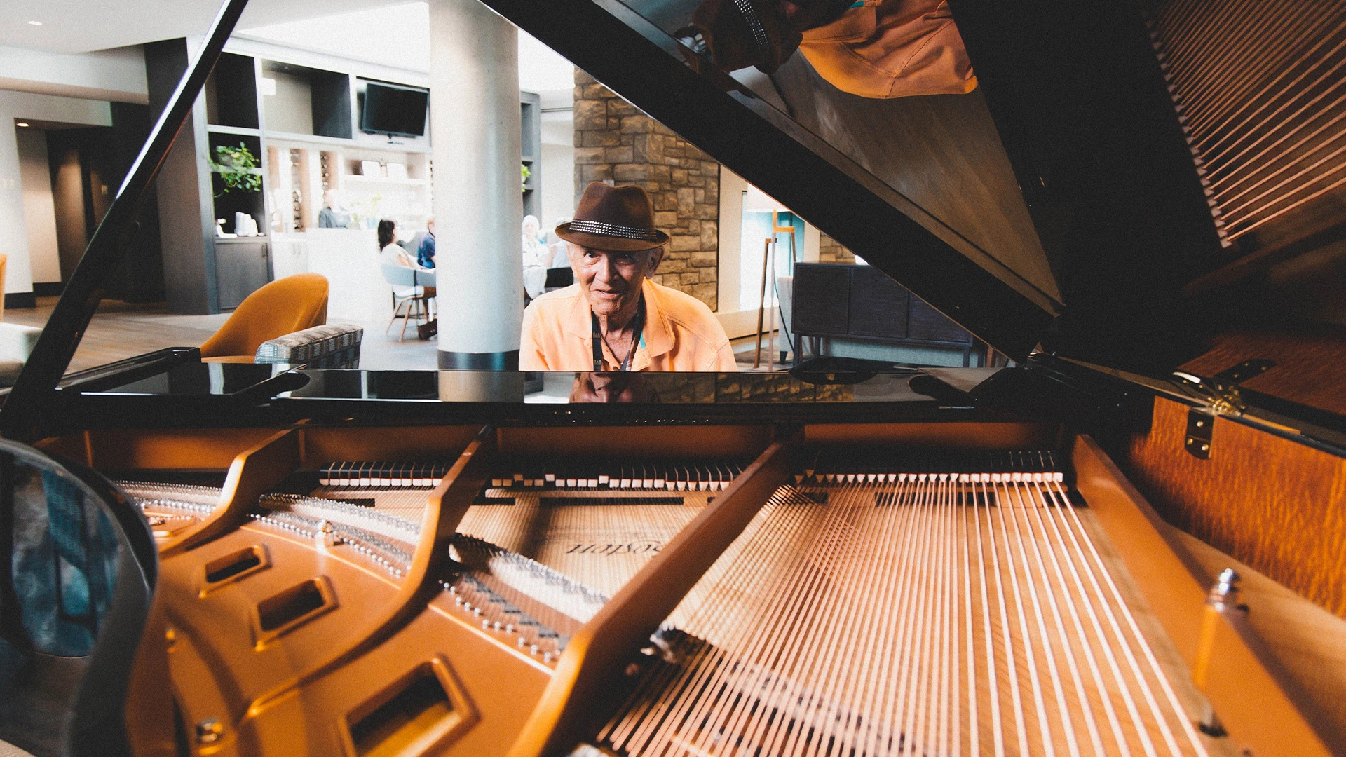 Man playing piano