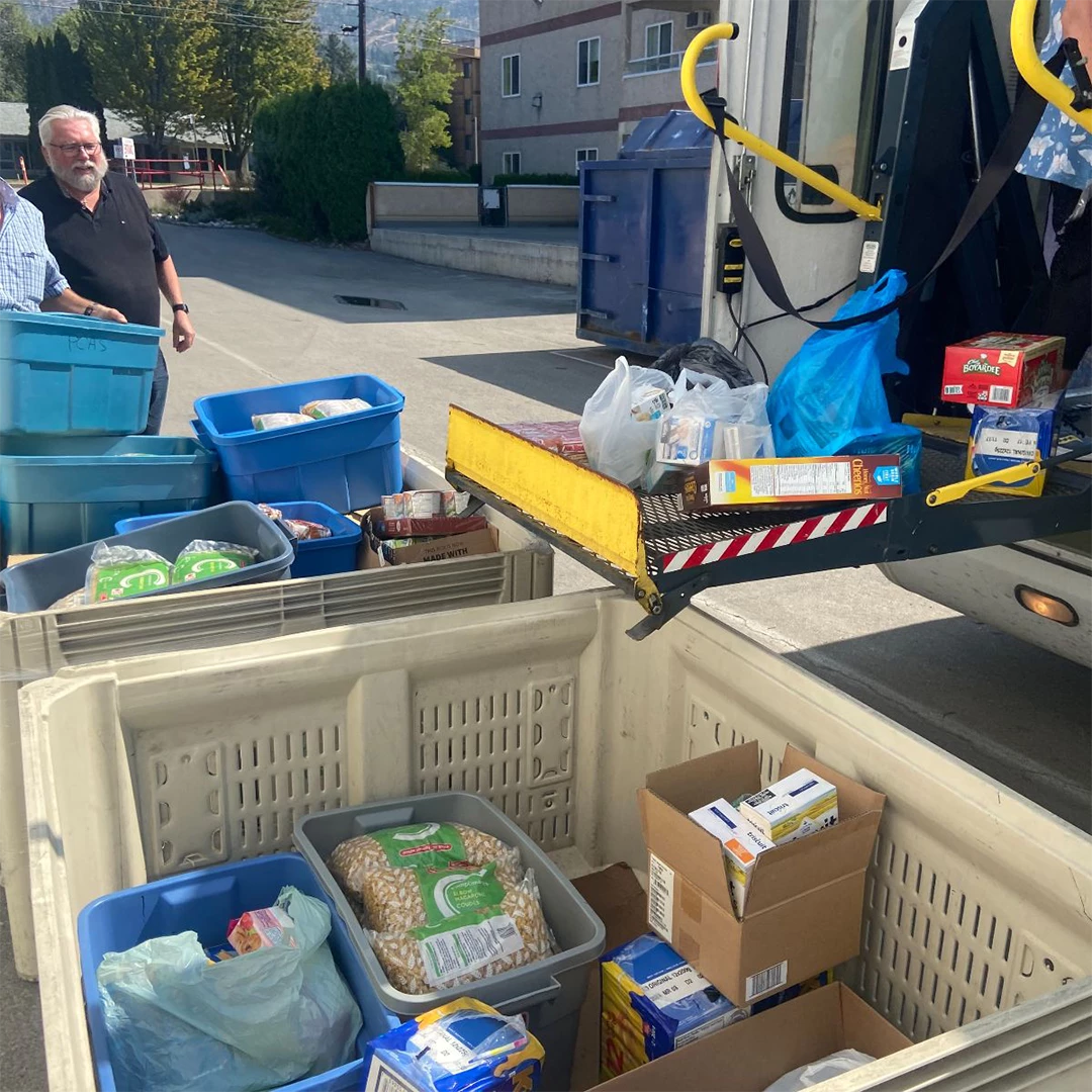 Food donations bus