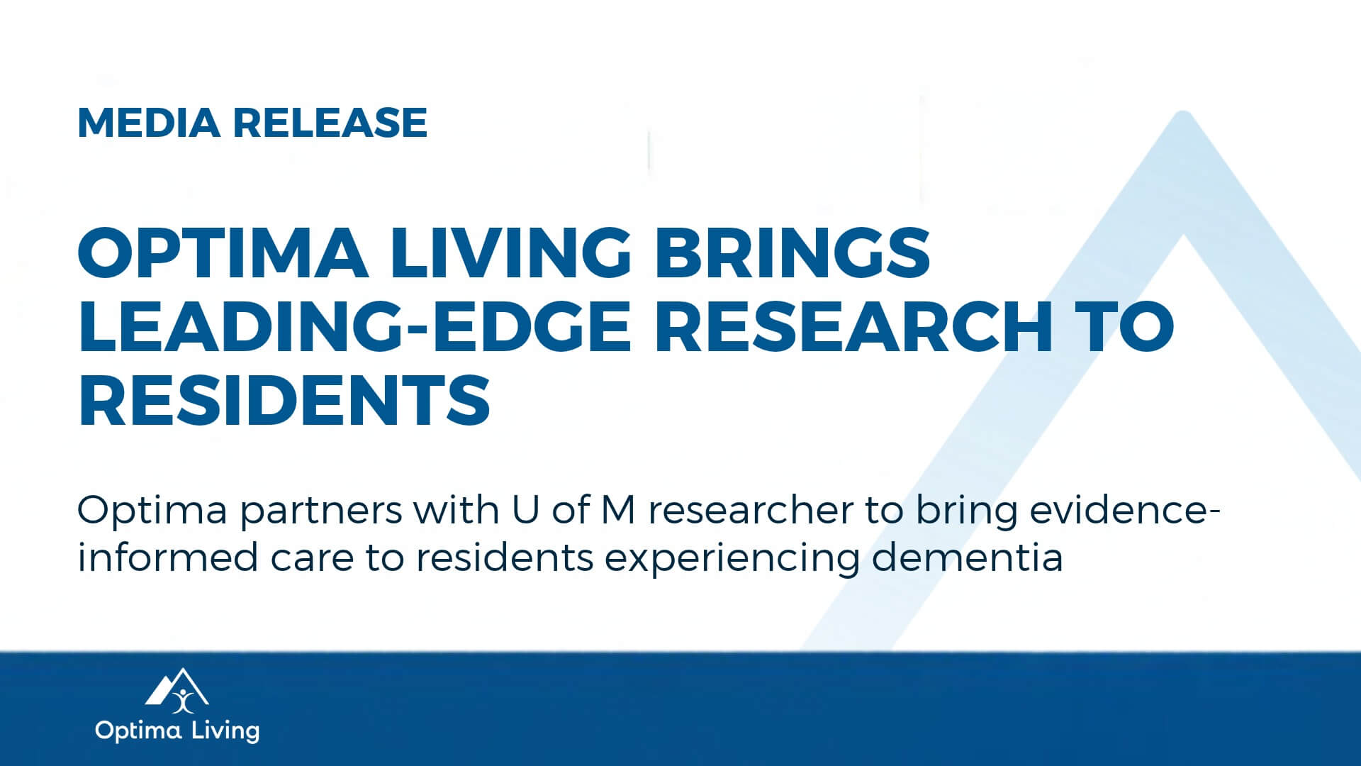 Optima Living brings leading edge research to residents
